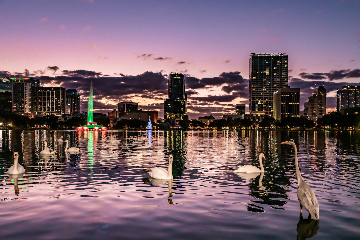 Lake Eola Park, Orlando, Florida, USA. Sony A7RII Camera, FE 16-35mm F4 Sony Zeiss lens.